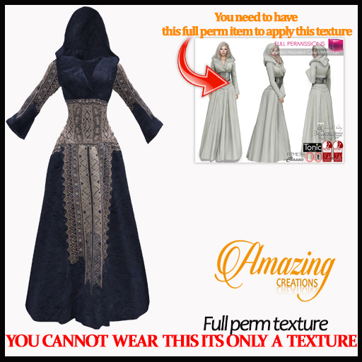 Second Life Marketplace AmAzInG C. Full Perm Texture Stahma Hooded